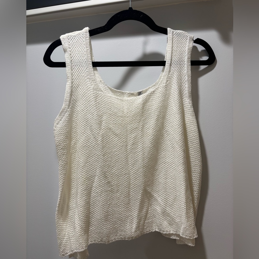 Sadie & Sage Cream Textured Tank Top